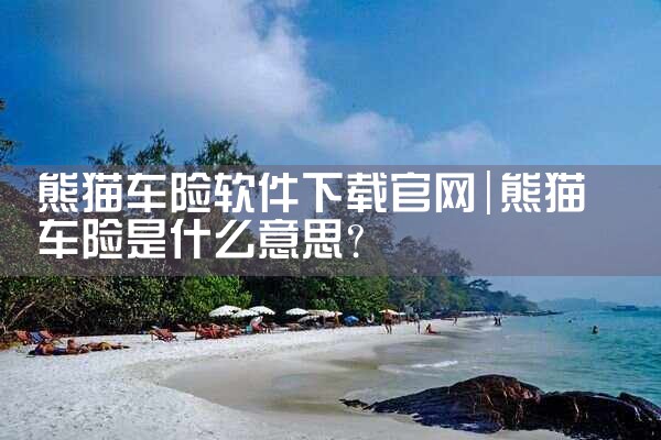 熊猫车险软件下载官网